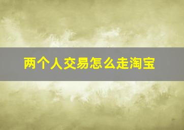 两个人交易怎么走淘宝