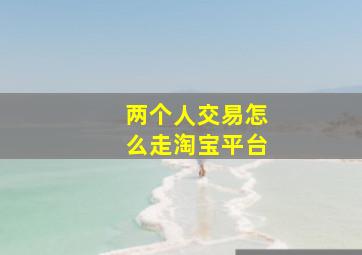 两个人交易怎么走淘宝平台