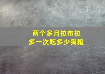 两个多月拉布拉多一次吃多少狗粮