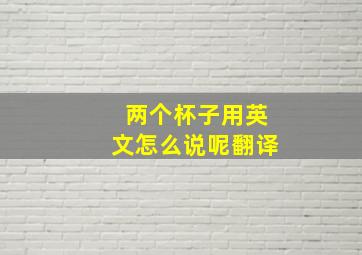 两个杯子用英文怎么说呢翻译