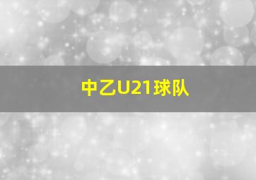 中乙U21球队