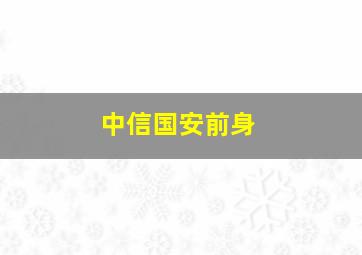 中信国安前身