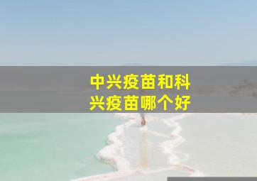 中兴疫苗和科兴疫苗哪个好