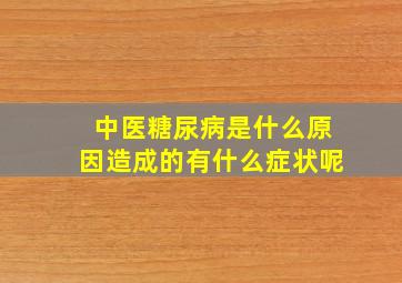 中医糖尿病是什么原因造成的有什么症状呢