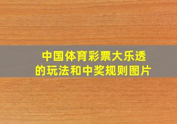 中国体育彩票大乐透的玩法和中奖规则图片