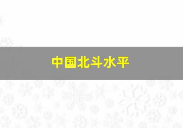 中国北斗水平