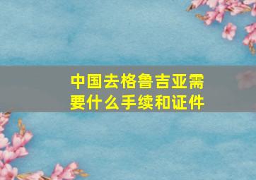 中国去格鲁吉亚需要什么手续和证件