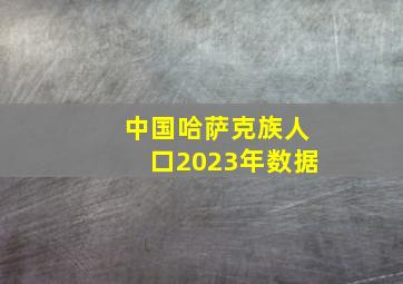 中国哈萨克族人口2023年数据