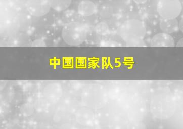 中国国家队5号