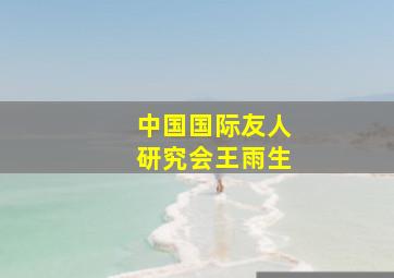 中国国际友人研究会王雨生