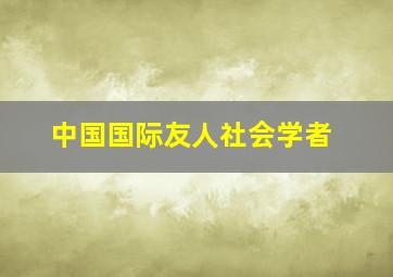 中国国际友人社会学者