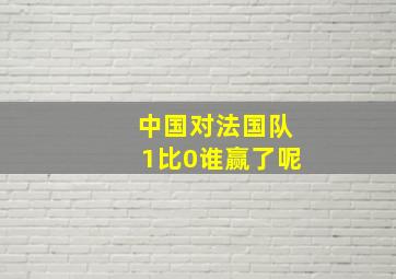 中国对法国队1比0谁赢了呢