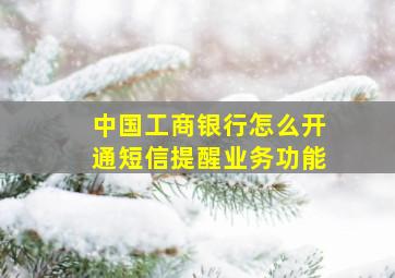 中国工商银行怎么开通短信提醒业务功能