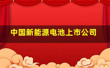 中国新能源电池上市公司