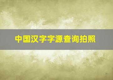 中国汉字字源查询拍照