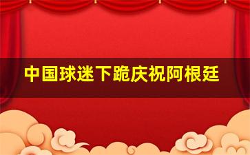 中国球迷下跪庆祝阿根廷