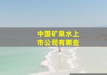 中国矿泉水上市公司有哪些