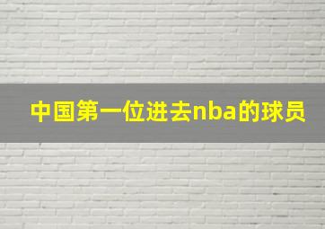 中国第一位进去nba的球员