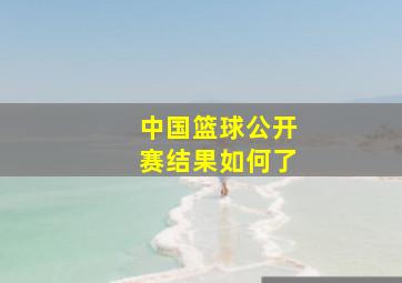 中国篮球公开赛结果如何了