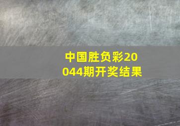 中国胜负彩20044期开奖结果