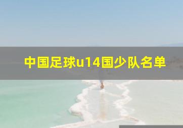 中国足球u14国少队名单