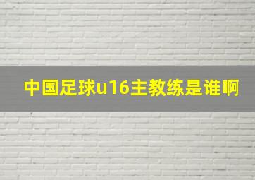 中国足球u16主教练是谁啊