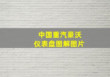 中国重汽豪沃仪表盘图解图片