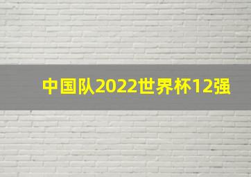 中国队2022世界杯12强