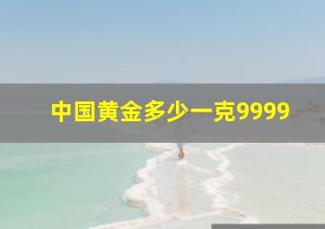 中国黄金多少一克9999