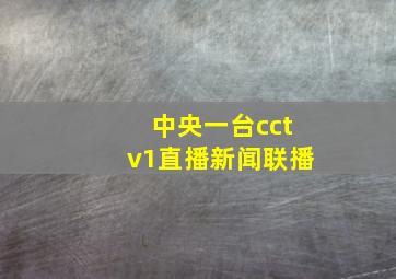 中央一台cctv1直播新闻联播