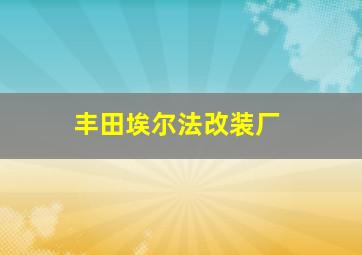 丰田埃尔法改装厂