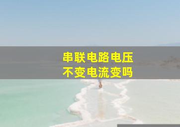 串联电路电压不变电流变吗