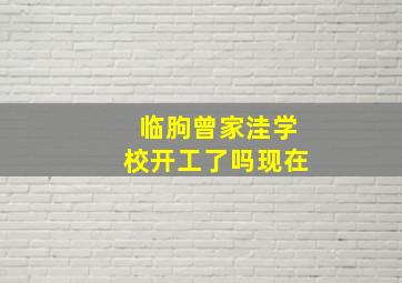 临朐曾家洼学校开工了吗现在