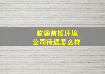 临淄首拓环境公司待遇怎么样