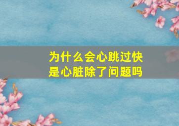 为什么会心跳过快是心脏除了问题吗