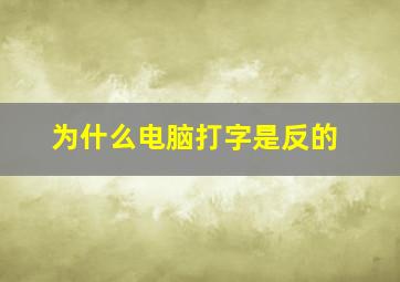 为什么电脑打字是反的