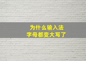 为什么输入法字母都变大写了