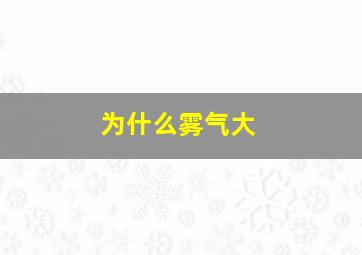 为什么雾气大