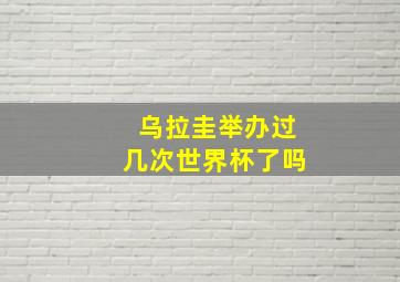 乌拉圭举办过几次世界杯了吗