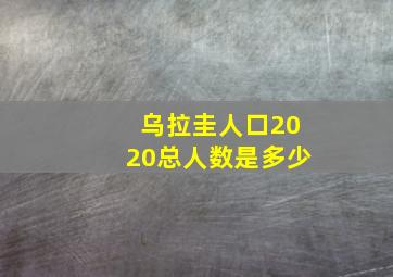 乌拉圭人口2020总人数是多少