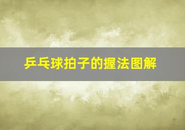 乒乓球拍子的握法图解