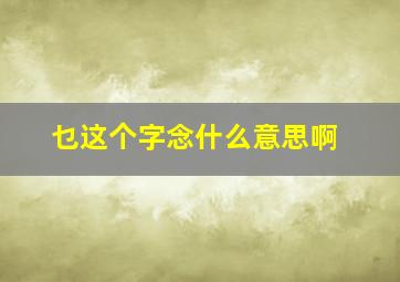 乜这个字念什么意思啊