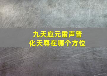 九天应元雷声普化天尊在哪个方位