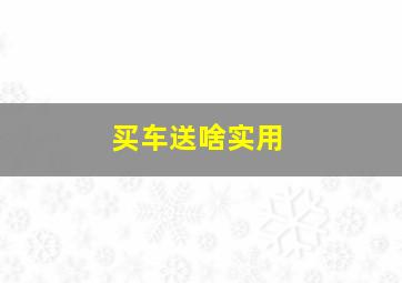 买车送啥实用