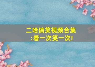 二哈搞笑视频合集:看一次笑一次!