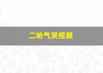 二哈气哭视频