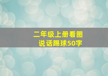 二年级上册看图说话踢球50字