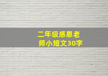 二年级感恩老师小短文30字