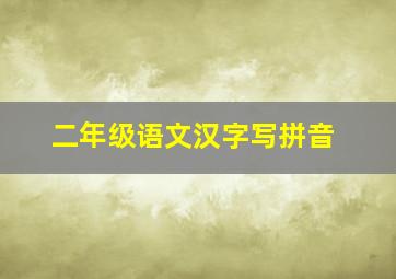 二年级语文汉字写拼音