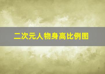 二次元人物身高比例图